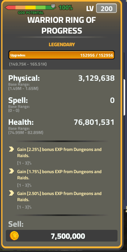 Ring Exp War Legend 6.5%