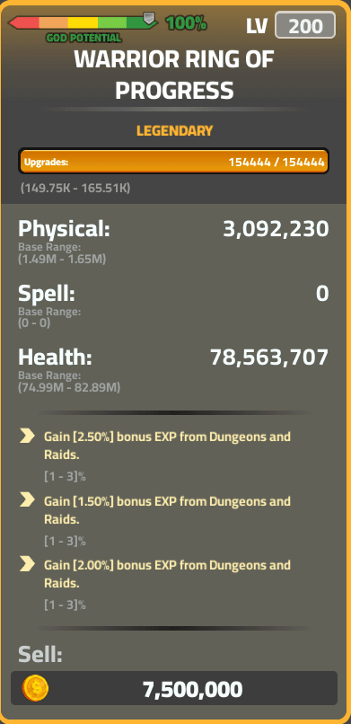 Ring Exp Mage Legend 6%